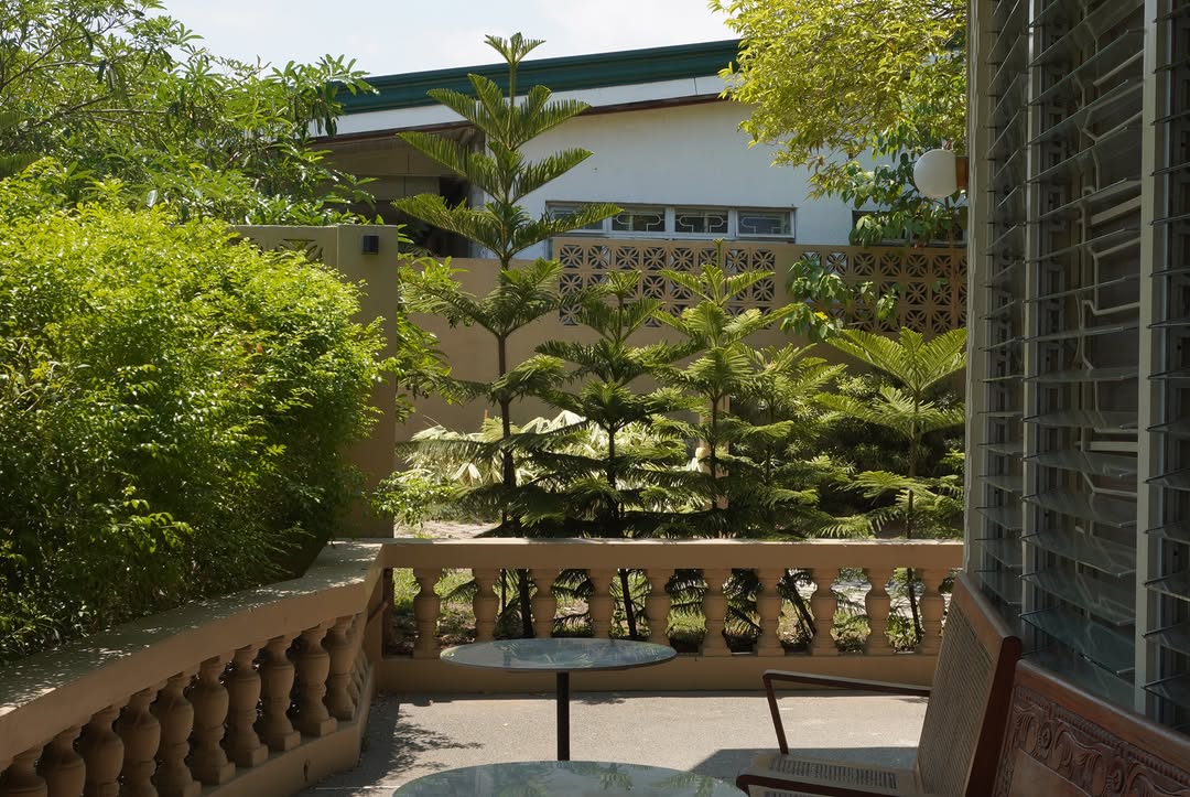 Terrace view overlooking the garden courtyard